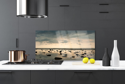 Kitchen Splashback Water landscape grey