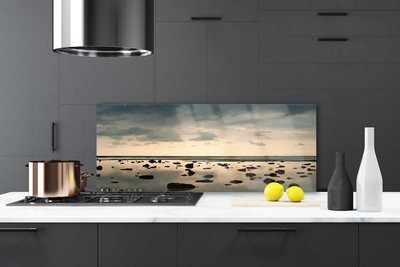 Kitchen Splashback Water landscape grey