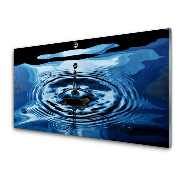 Kitchen Splashback Water art blue black