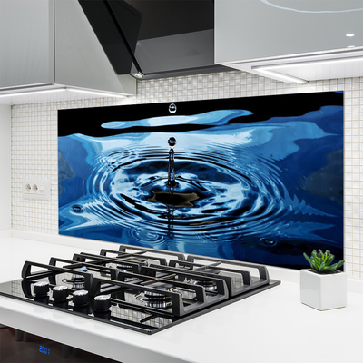 Kitchen Splashback Water art blue black