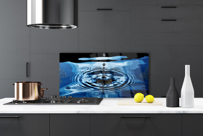 Kitchen Splashback Water art blue black