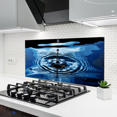 Kitchen Splashback Water art blue black