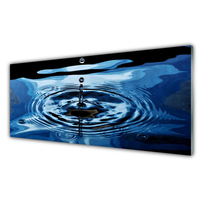 Kitchen Splashback Water art blue black