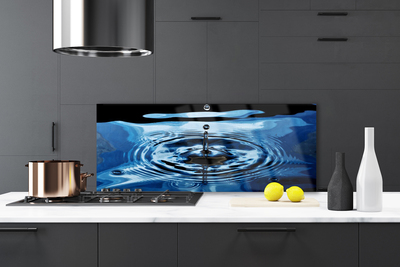 Kitchen Splashback Water art blue black