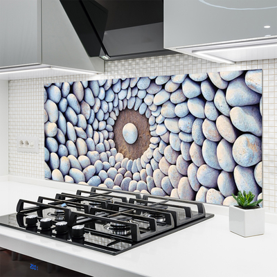 Kitchen Splashback Stones art grey