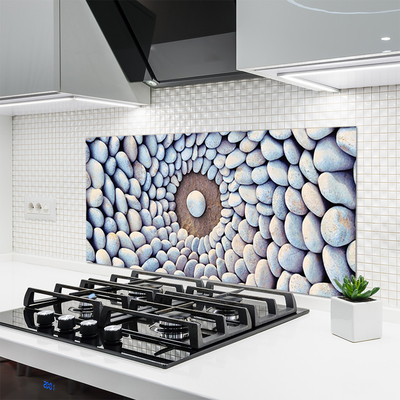 Kitchen Splashback Stones art grey