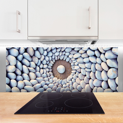 Kitchen Splashback Stones art grey