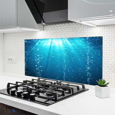 Kitchen Splashback Watter art blue