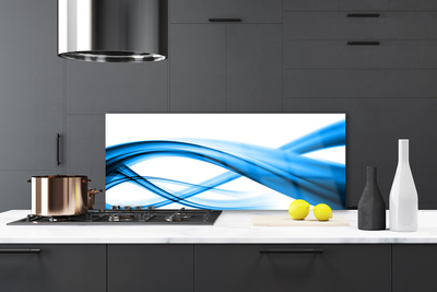 Kitchen Splashback Abstract art blue white