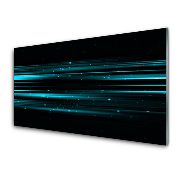 Kitchen Splashback Abstract art blue black