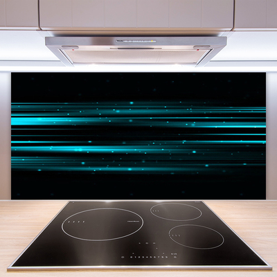 Kitchen Splashback Abstract art blue black