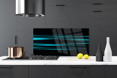 Kitchen Splashback Abstract art blue black