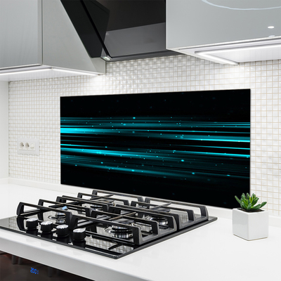 Kitchen Splashback Abstract art blue black