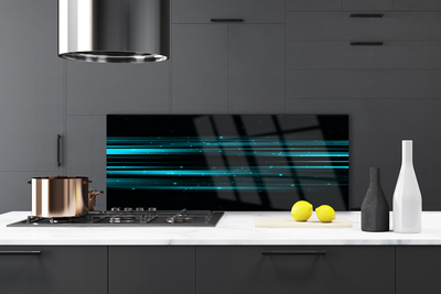 Kitchen Splashback Abstract art blue black