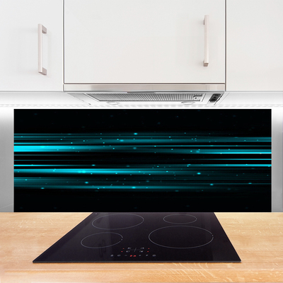 Kitchen Splashback Abstract art blue black