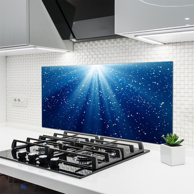 Kitchen Splashback Abstract art blue white