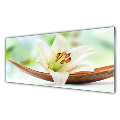 Kitchen Splashback Flower floral white