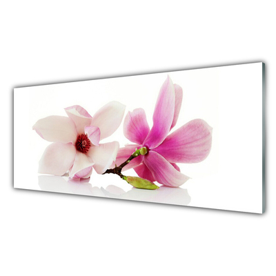 Kitchen Splashback Flowers floral pink white