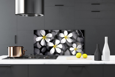 Kitchen Splashback Flowers floral white