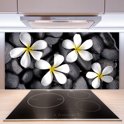 Kitchen Splashback Flowers floral white