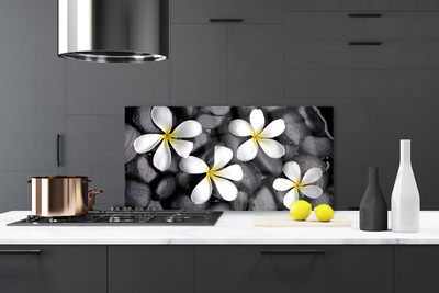 Kitchen Splashback Flowers floral white