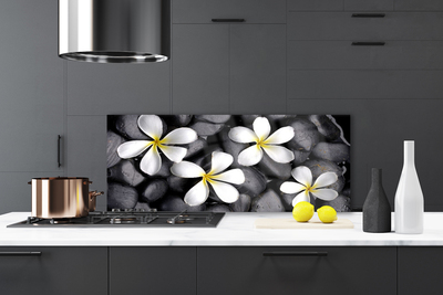 Kitchen Splashback Flowers floral white