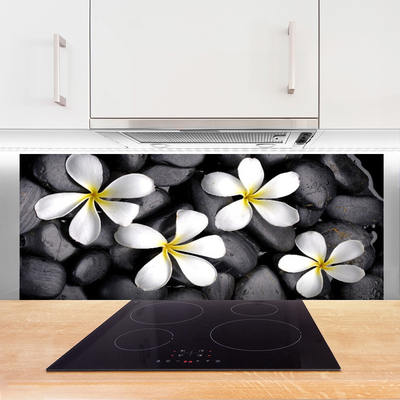 Kitchen Splashback Flowers floral white