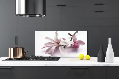 Kitchen Splashback Flower floral white