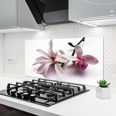 Kitchen Splashback Flower floral white