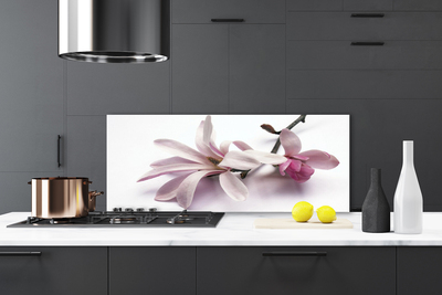 Kitchen Splashback Flower floral white