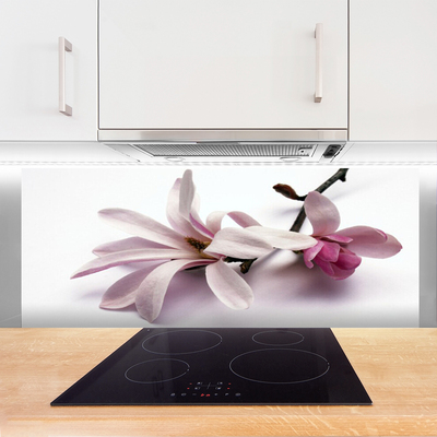 Kitchen Splashback Flower floral white