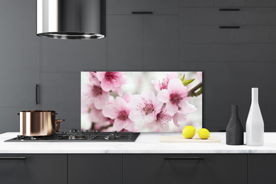 Kitchen Splashback Flowers floral pink