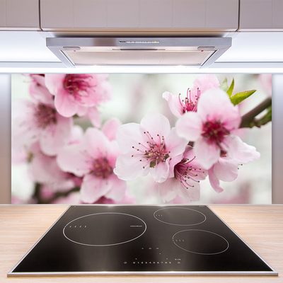 Kitchen Splashback Flowers floral pink