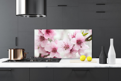 Kitchen Splashback Flowers floral pink