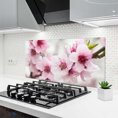 Kitchen Splashback Flowers floral pink