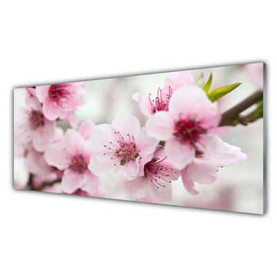 Kitchen Splashback Flowers floral pink