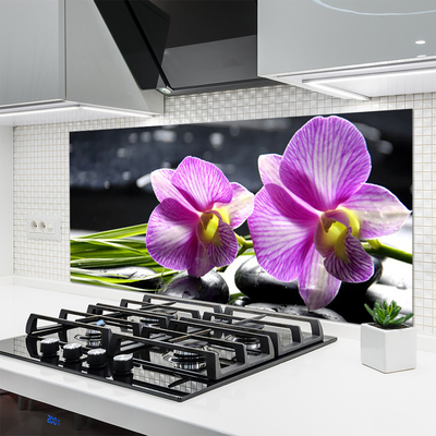 Kitchen Splashback Flowers floral pink