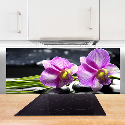 Kitchen Splashback Flowers floral pink