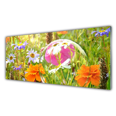 Kitchen Splashback Flowers nature multi