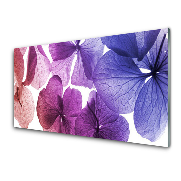 Kitchen Splashback Flowers floral pink purple