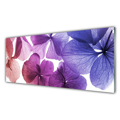 Kitchen Splashback Flowers floral pink purple