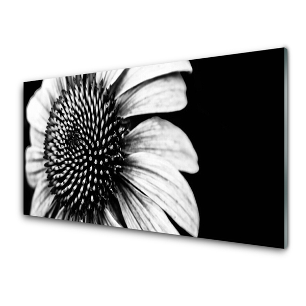 Kitchen Splashback Flower floral grey