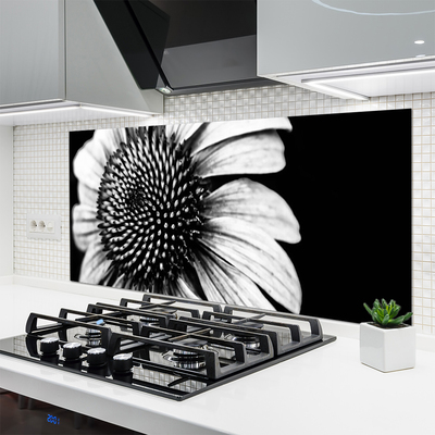 Kitchen Splashback Flower floral grey