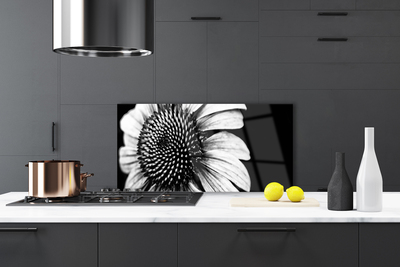 Kitchen Splashback Flower floral grey