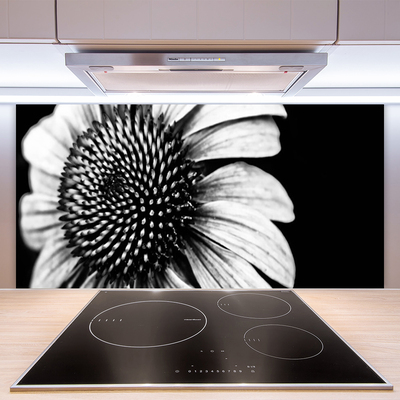 Kitchen Splashback Flower floral grey