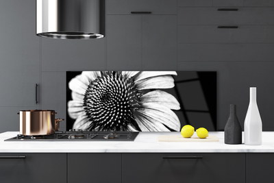 Kitchen Splashback Flower floral grey