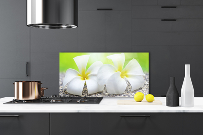 Kitchen Splashback Flowers floral white