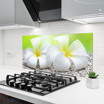 Kitchen Splashback Flowers floral white