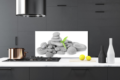 Kitchen Splashback Stones art grey