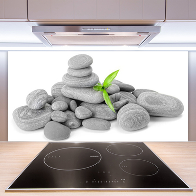 Kitchen Splashback Stones art grey